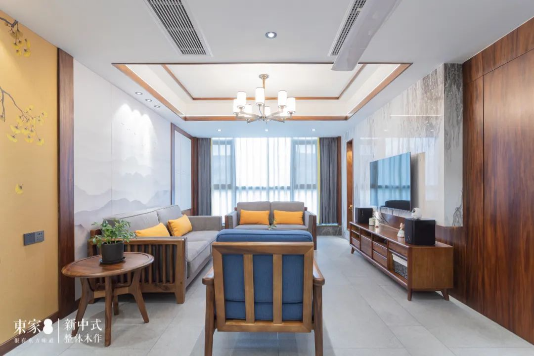 新中式案例 | 160m?复式居宅,隐形门设计,惊艳巧妙!