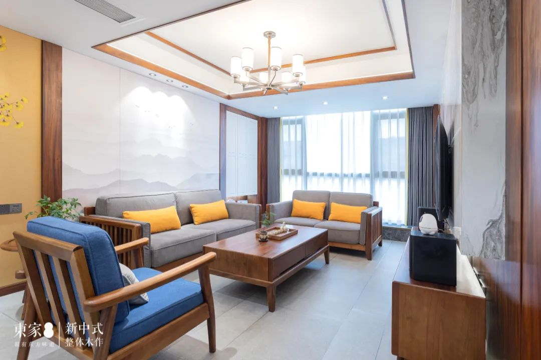 新中式案例 | 160m?复式居宅,隐形门设计,惊艳巧妙!